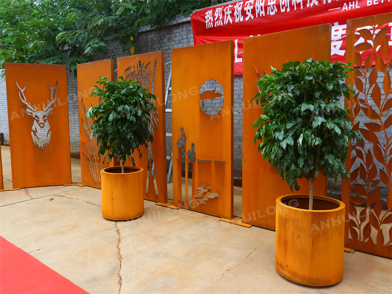 yard corten steel screen vendor